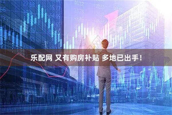 乐配网 又有购房补贴 多地已出手！