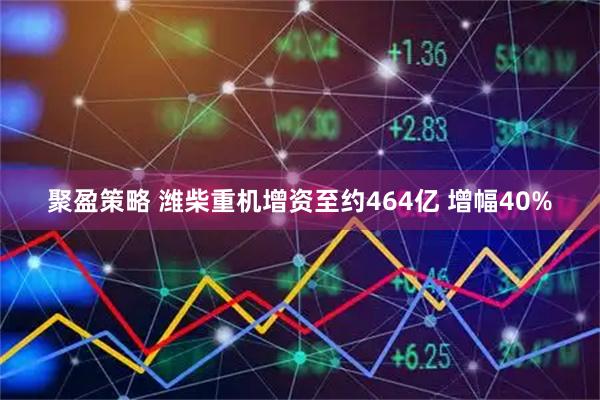 聚盈策略 潍柴重机增资至约464亿 增幅40%